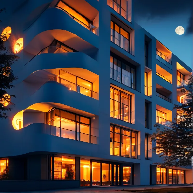 Modern Architecture at Dusk