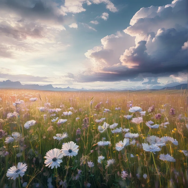 Golden Wildflower Meadow