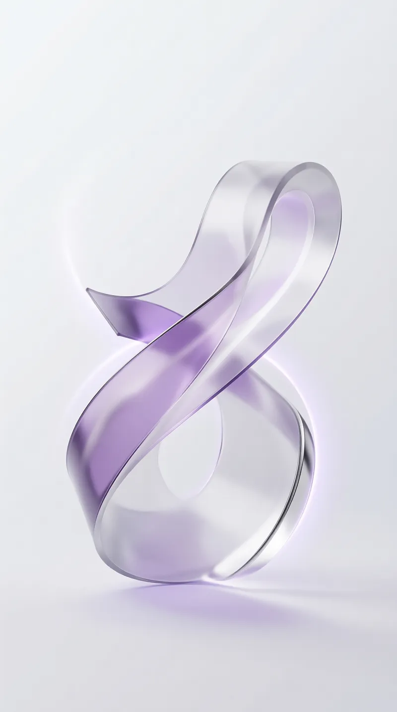 3D Abstract Glass Sculpture