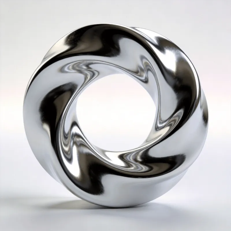 Mobius strip, liquid chrome Study