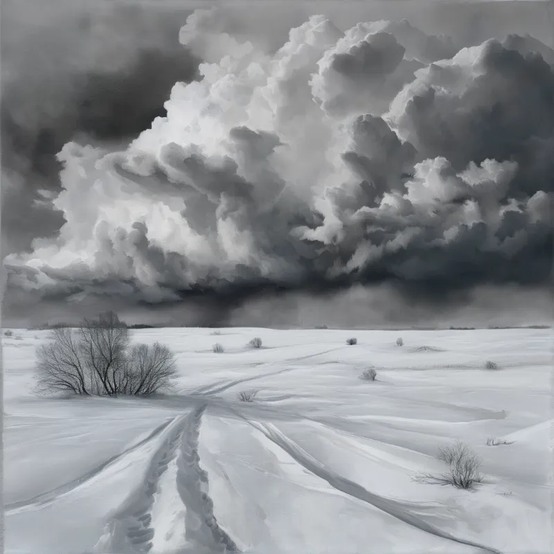 Stormy Winter Landscape