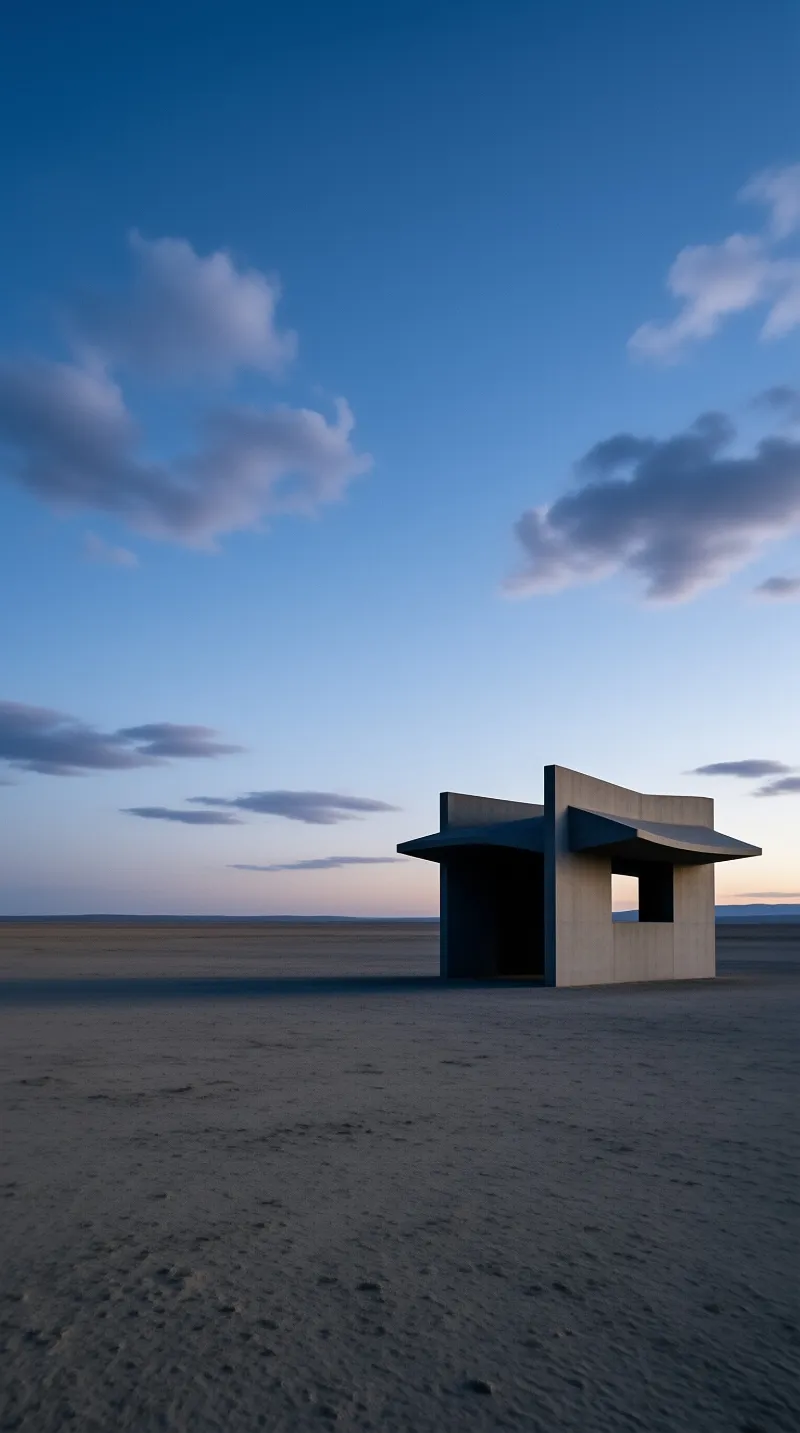 Minimalist Shelter in Desert