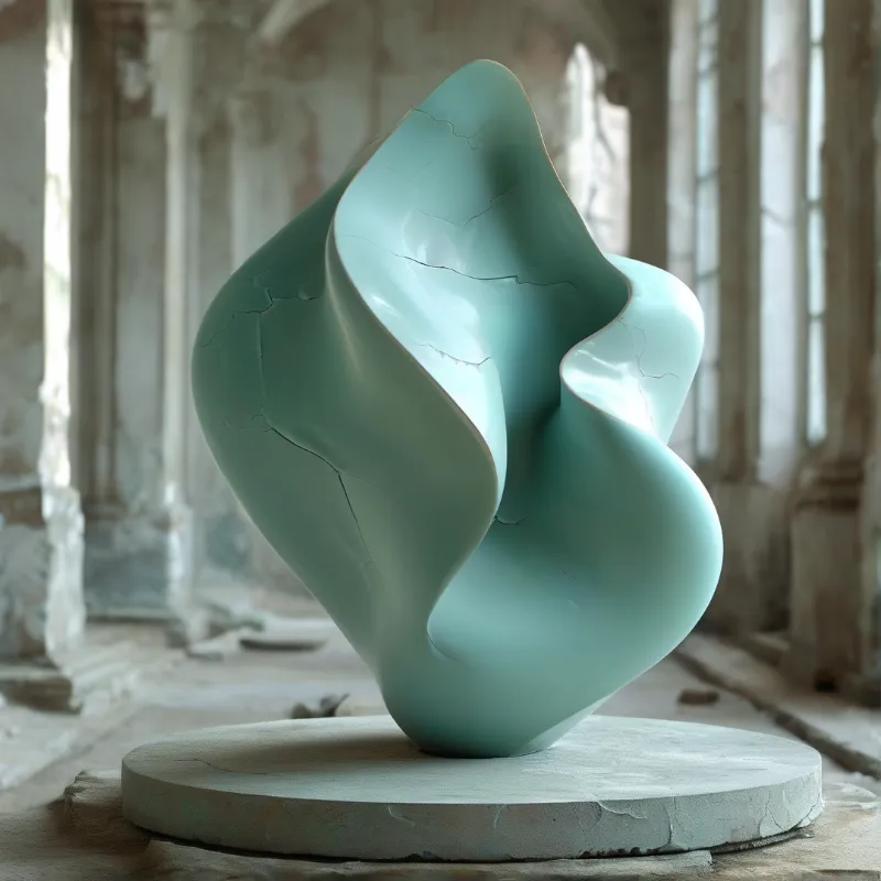 Abstract Blue Sculpture