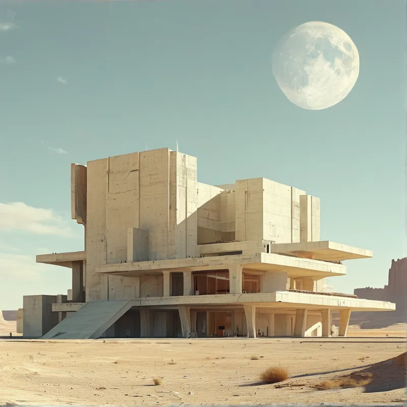 Brutalist Desert Architecture