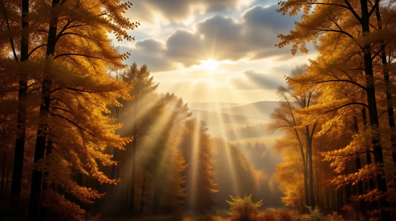 Golden Autumn Forest