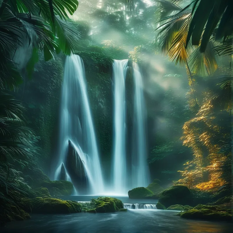 Mystical Jungle Waterfall