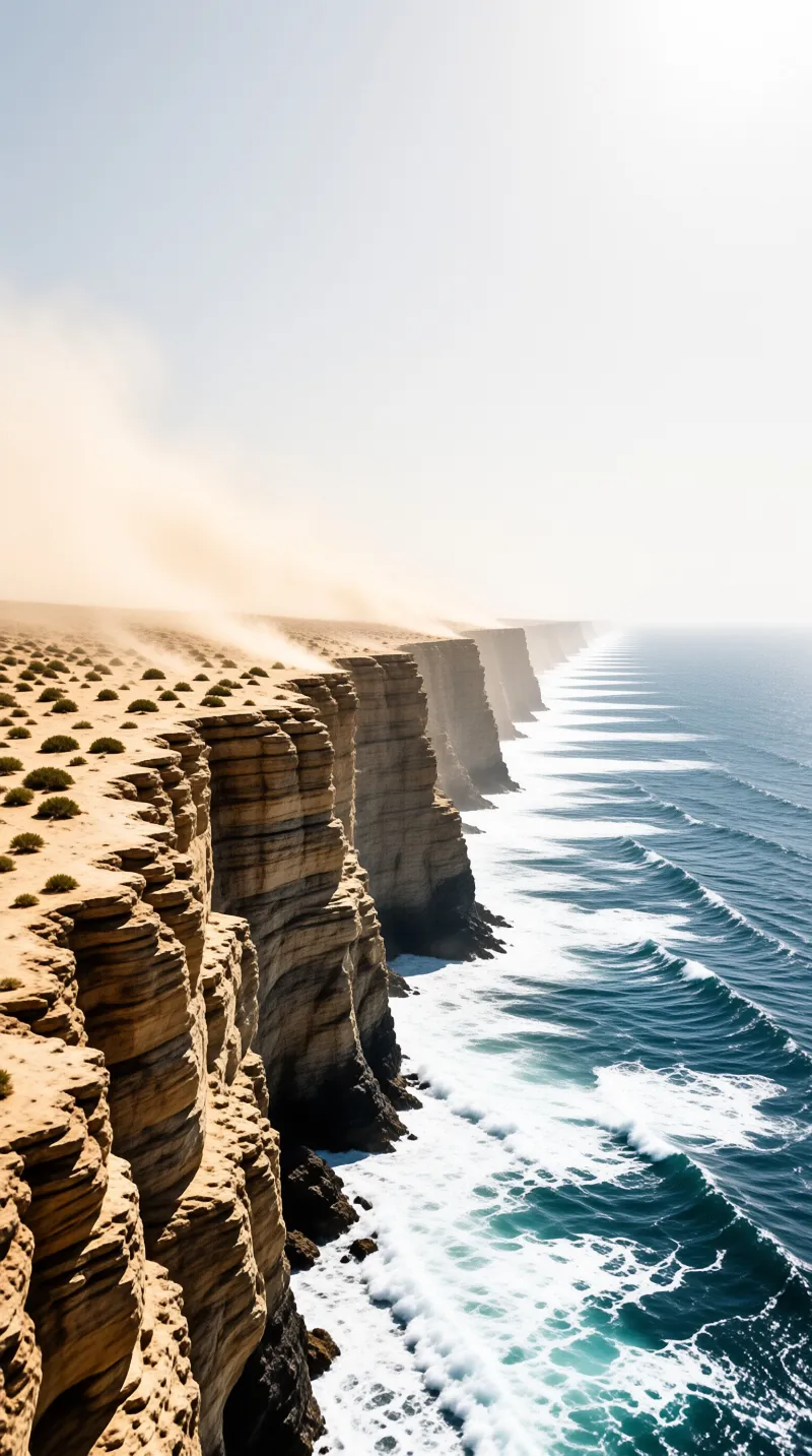 Desert Cliffs and Ocean