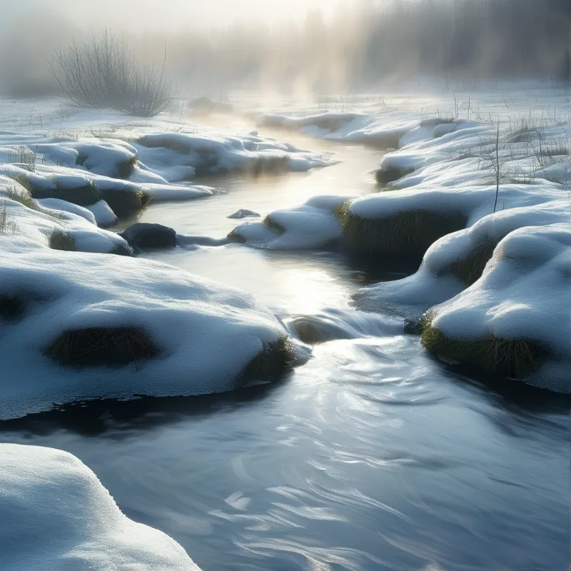 Snowy Winter Stream