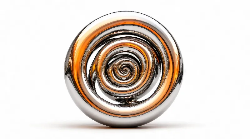 Metallic Spiral Sphere