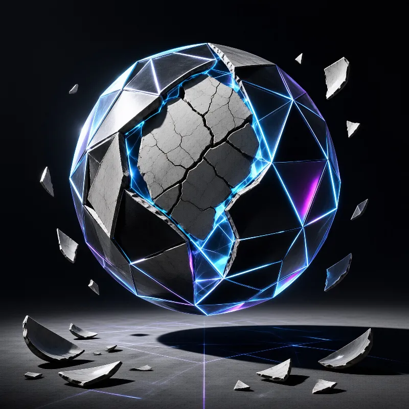 Glowing Shattering Crystal Sphere