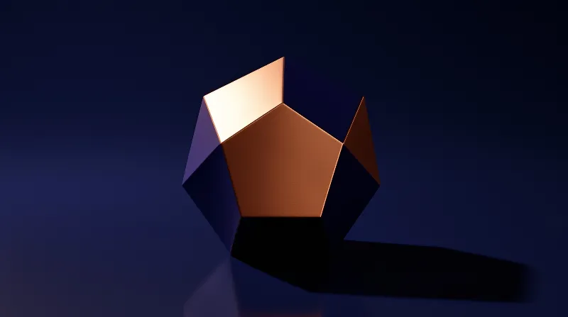 Metallic Copper Dodecahedron