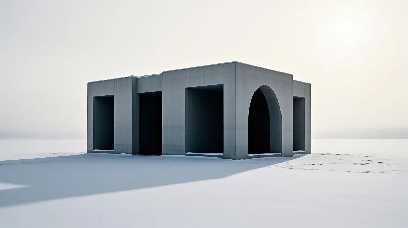 Concrete Structure in Snow