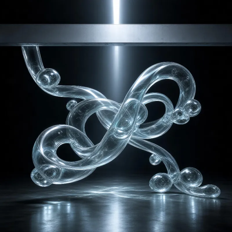 Abstract Glass Sculpture