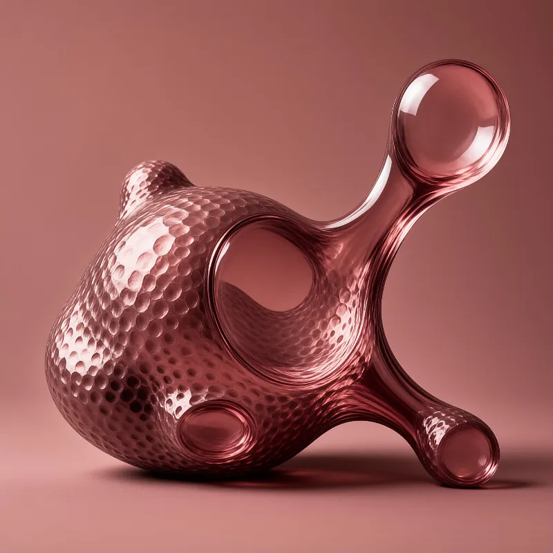 Abstract Rose Gold Sculpture