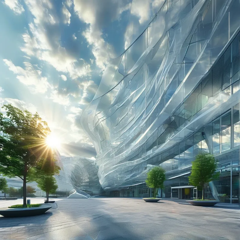 Futuristic Glass Structure