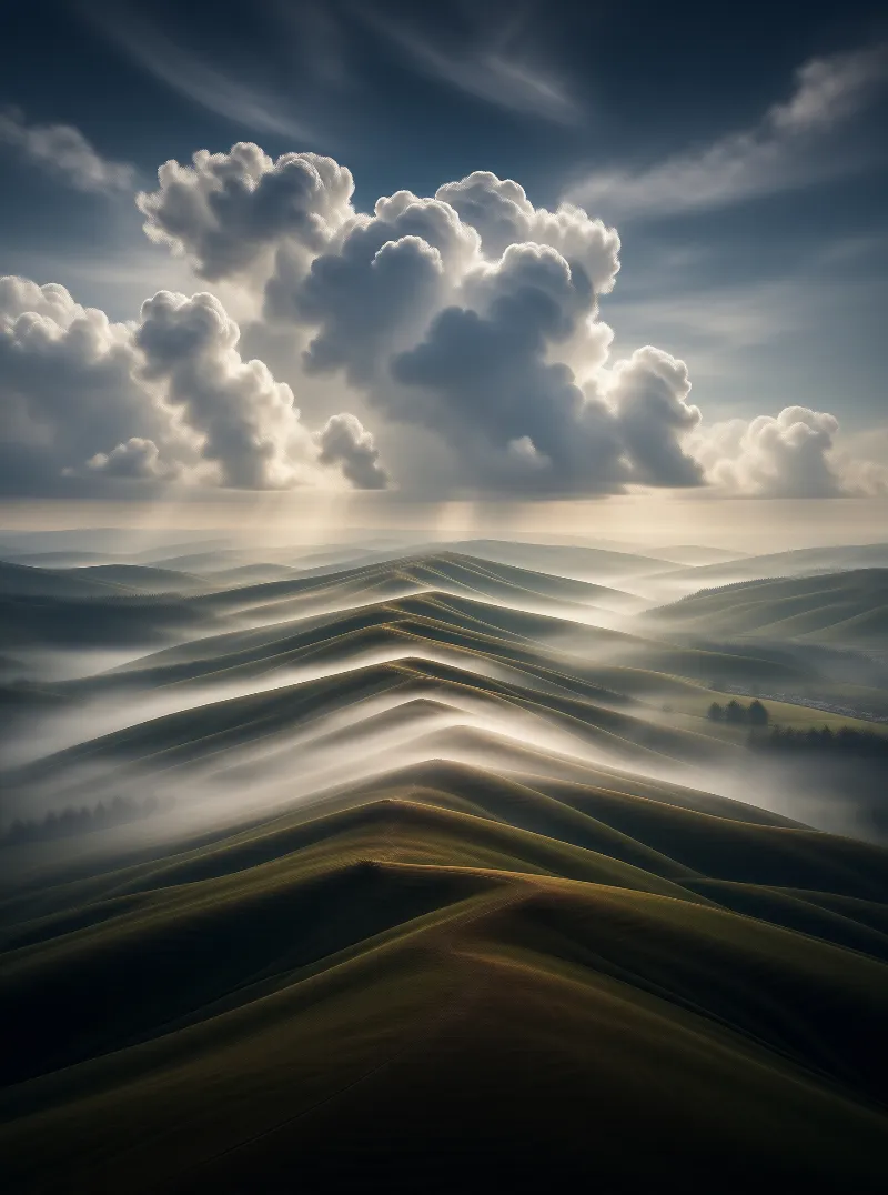 Misty Rolling Hills