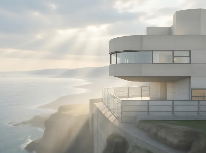 Modern Cliffside Villa by the Sea