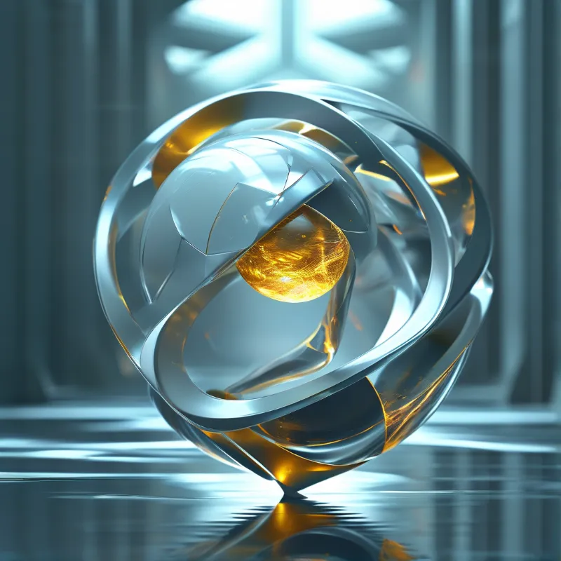 Crystalline Sphere with Gold Core