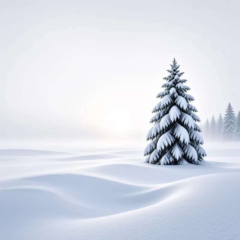 Snowy Pine Tree Landscape