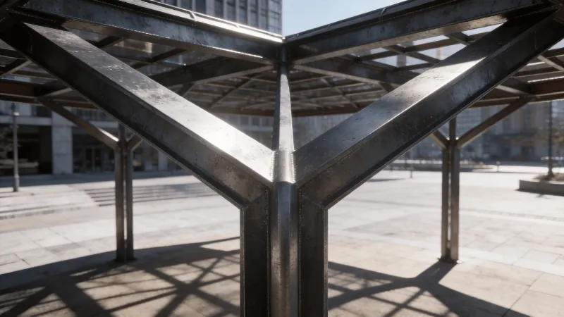 Pavilion with Steel Frame — Urban Plaza