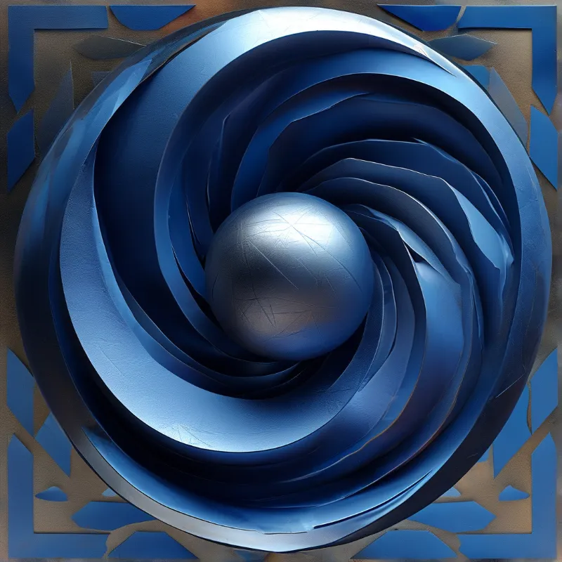 Abstract Blue Spiral
