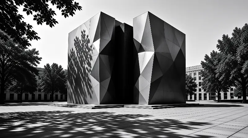 Modern Geometric Building