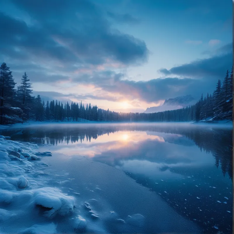 Winter Lake Dawn