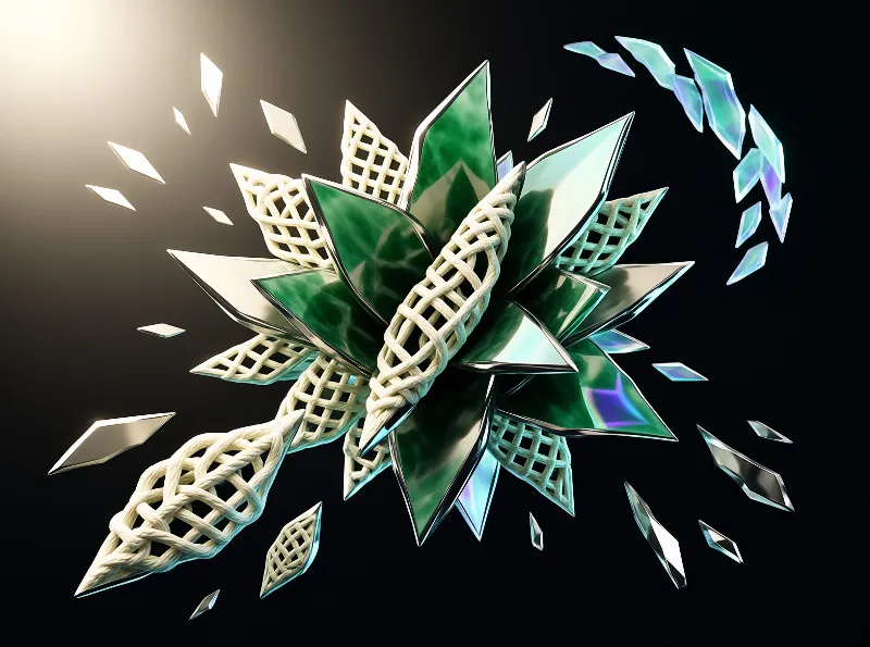 Abstract Metallic Flower