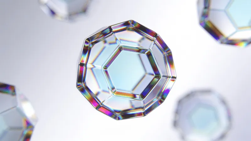 Dreamlike, Iridescent Dodecahedron