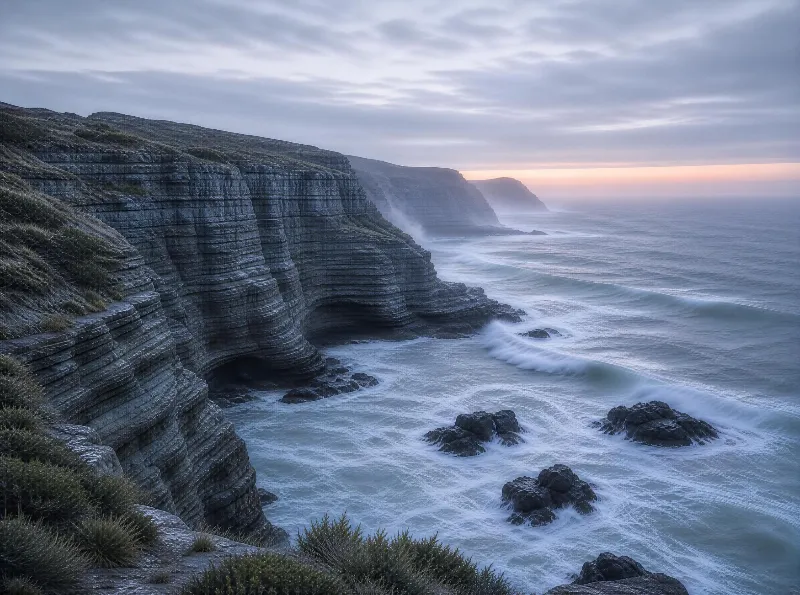 Coastal Cliffs at Dawn