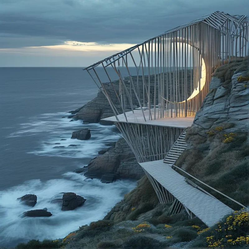 Futuristic Cliff Structure