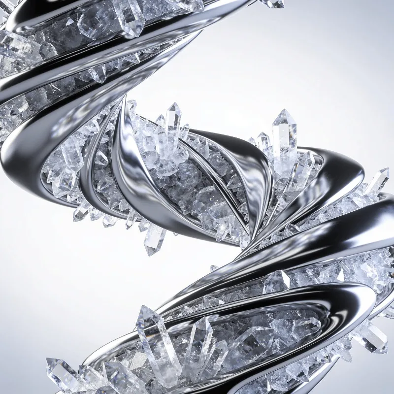 Crystal, Liquid Chrome Spiral