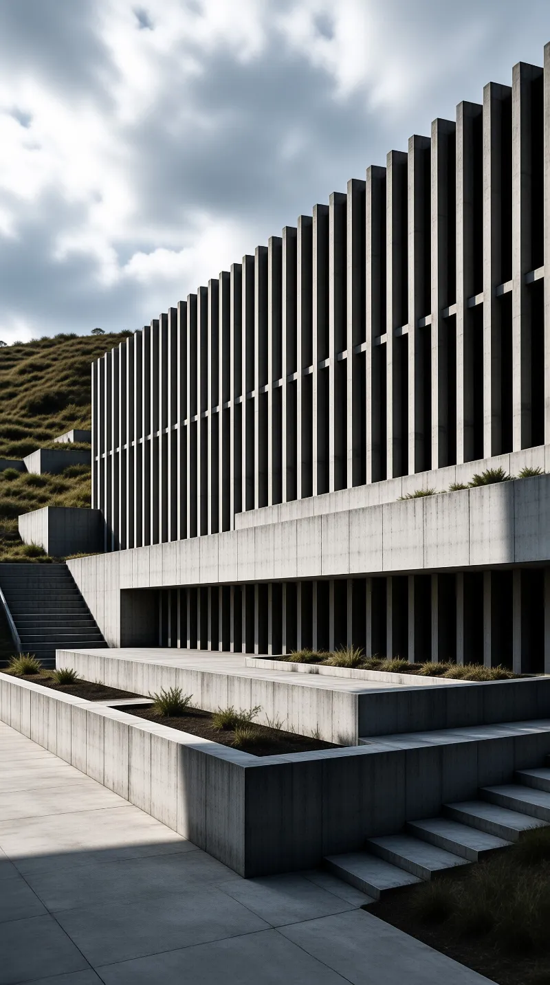 Modern Concrete Slope Building