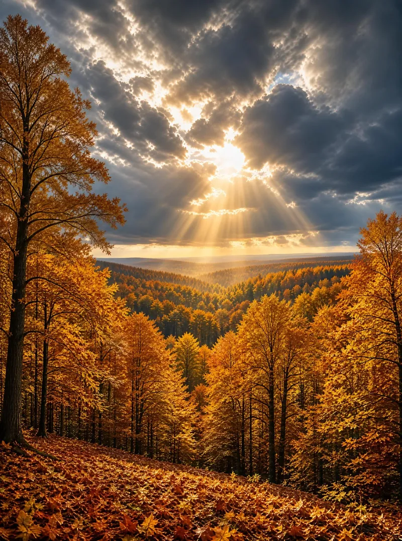 Autumn Forest Sunrise
