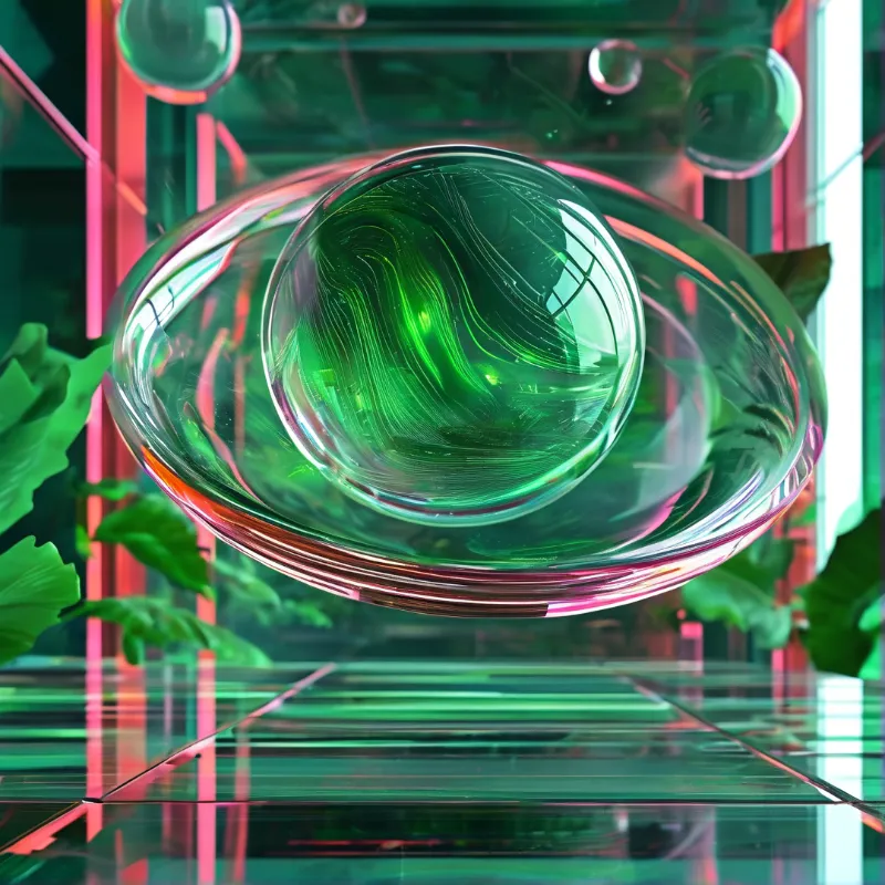 Green Glass Sphere