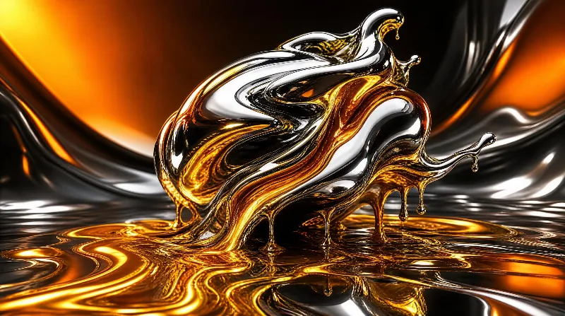 Metallic Liquid Splash