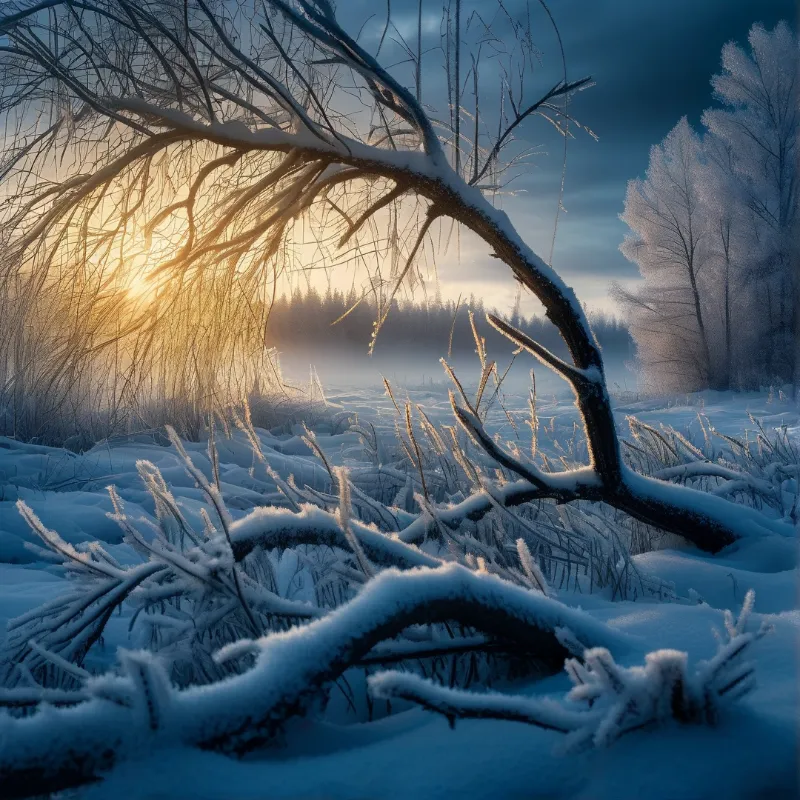 Sunlit Winter Landscape