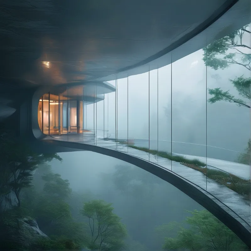 Futuristic Forest Retreat