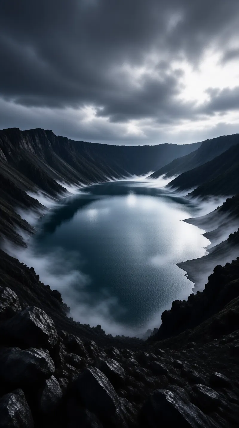 Dramatic Misty Valley