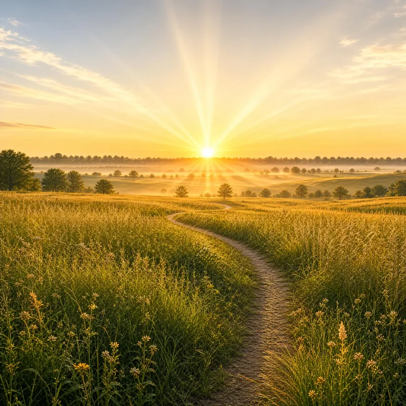 Winding Path at Sunrise