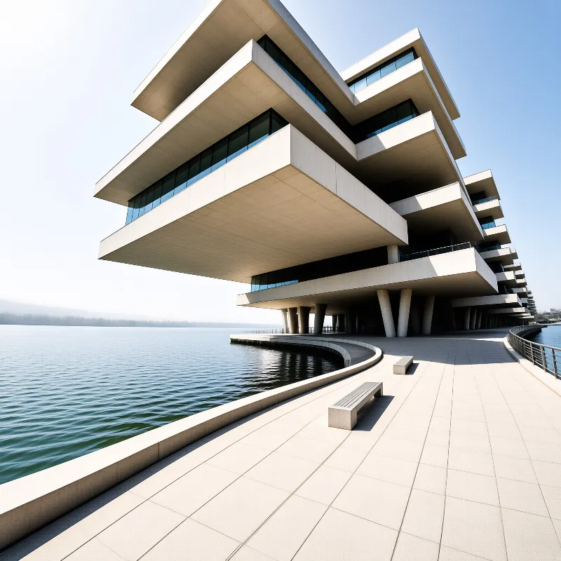 Modern Waterfront Building
