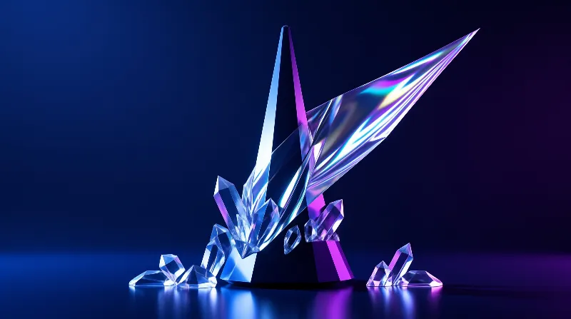 Futuristic Glowing Crystals