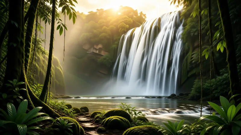 Jungle Waterfall Landscape