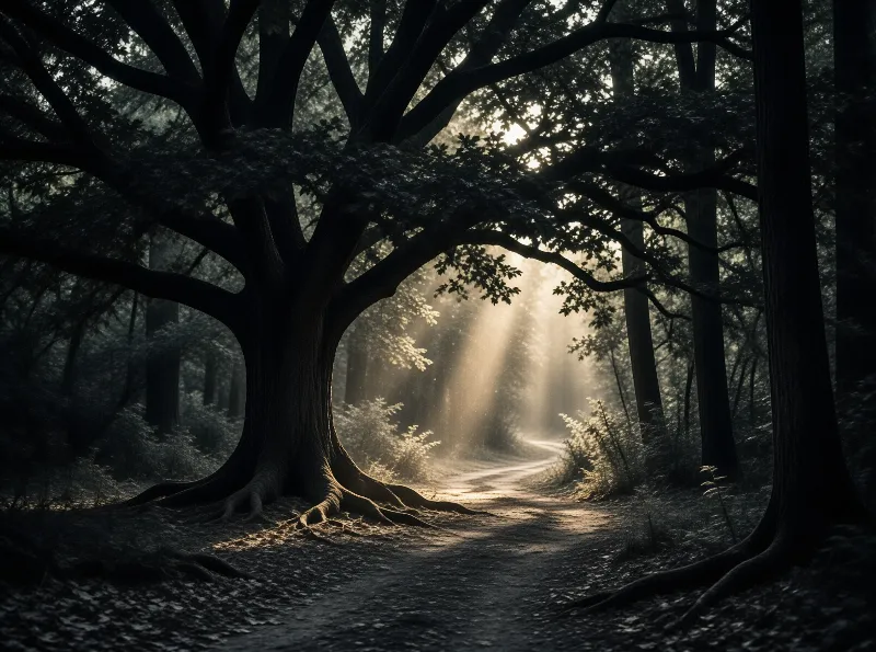 Misty Forest Path