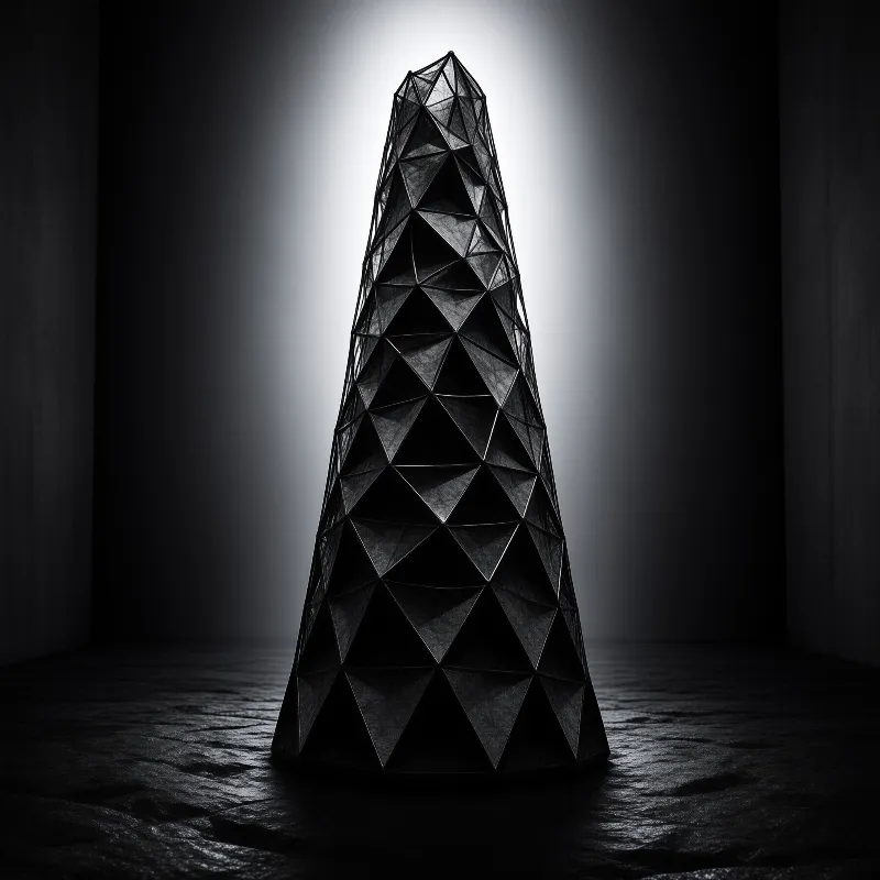 Geometric Pyramid Sculpture