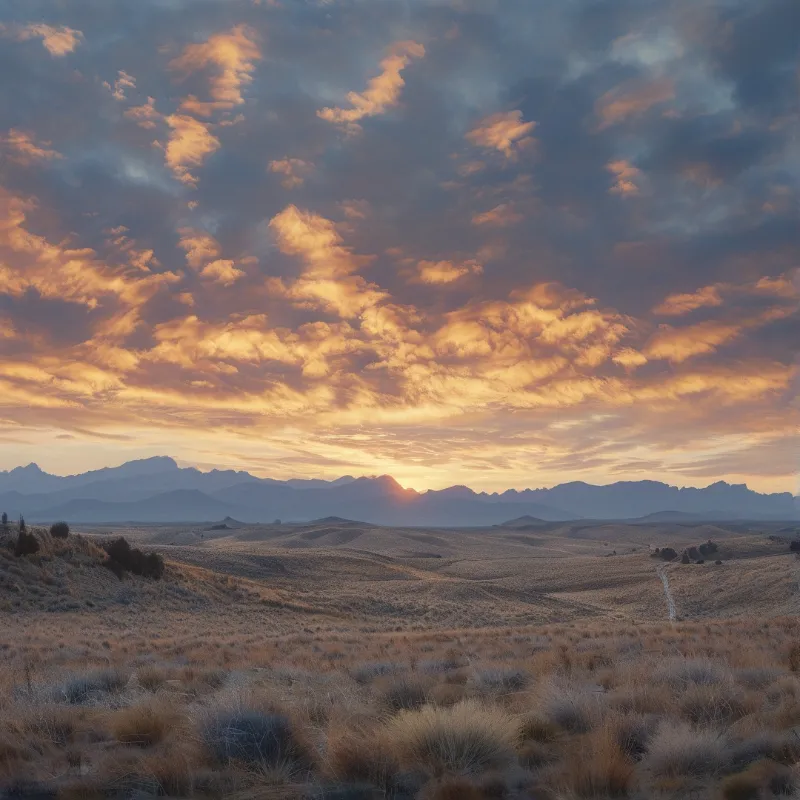 Mountain Valley Sunset