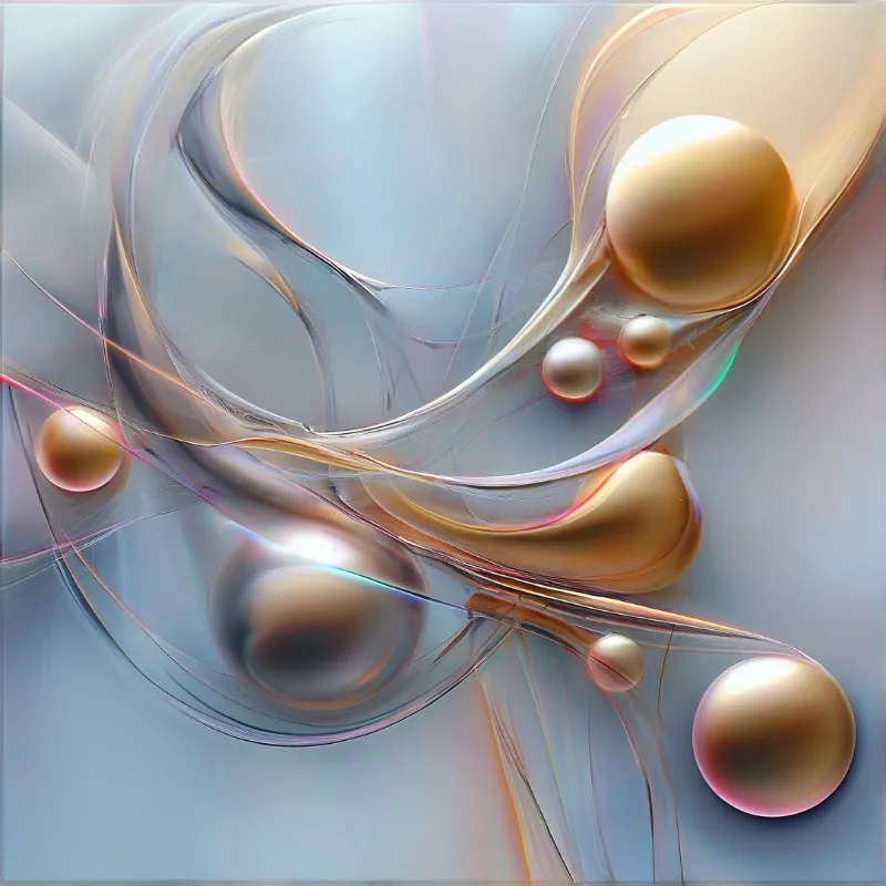 Abstract Metallic Fluid Art