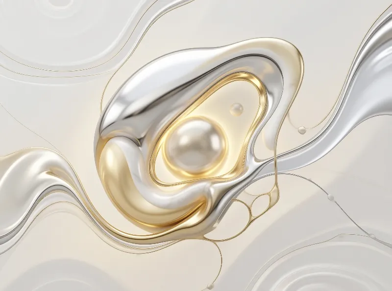 Abstract Metallic Pearl Design