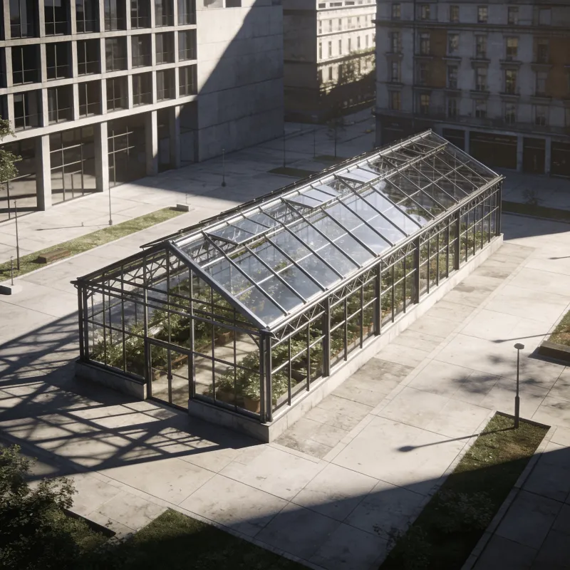 Greenhouse with Steel Frame — Urban Plaza