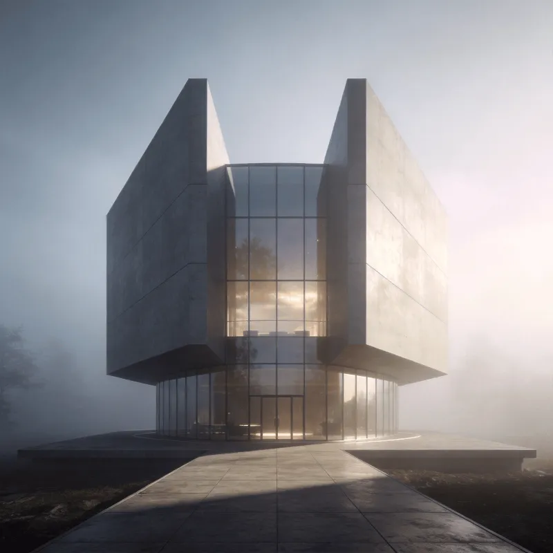 Observatory in Foggy Morning